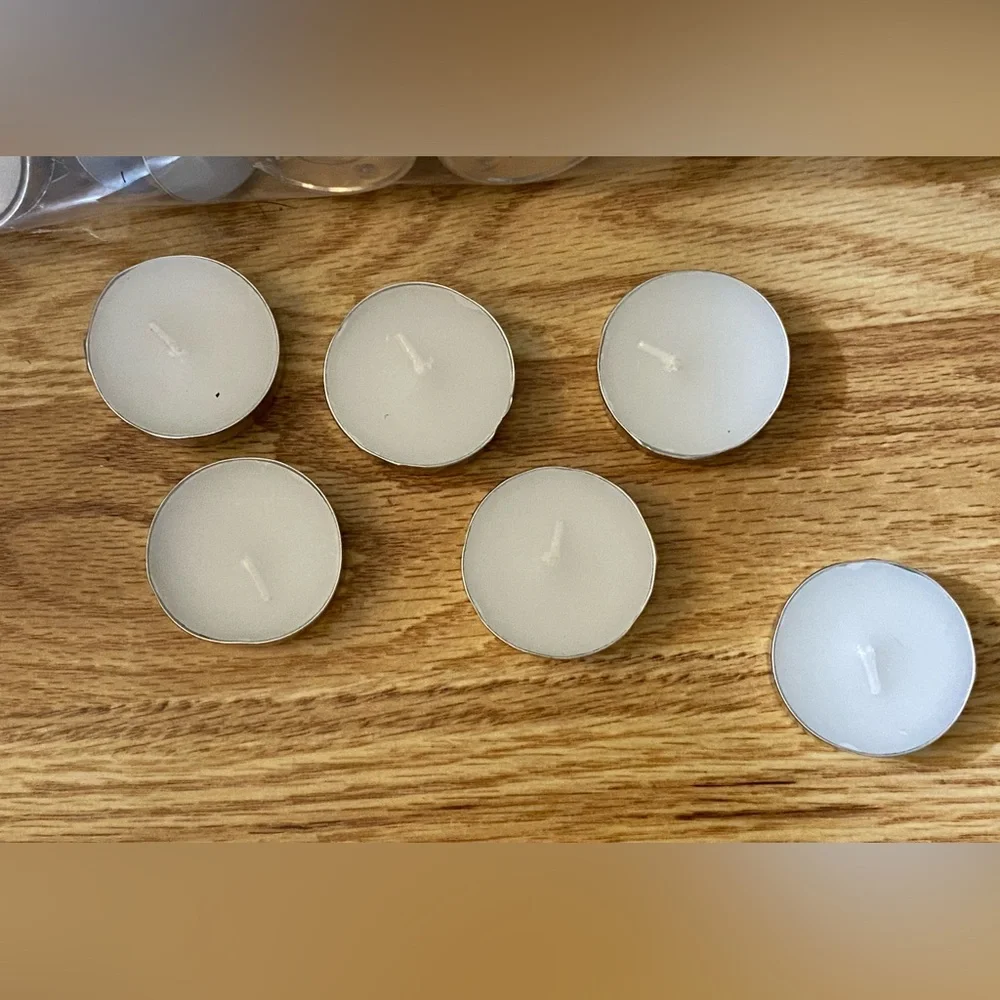 Unscented White Tealight Candles - Bulk Pack (50) NWOT